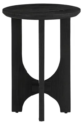Produktbild von home24 Massiver Beistelltisch - Pinie Schwarz