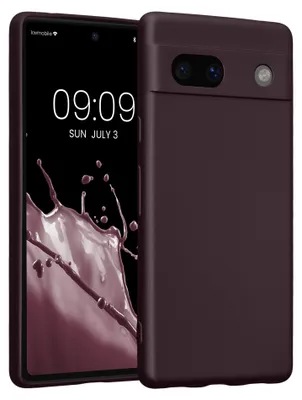 Produktbild von kwmobile Handyhülle für Google Pixel 7a Hülle - weiche Silikon Case metallisch schimmernd - Schutzhülle Cover - Metallic Brombeere