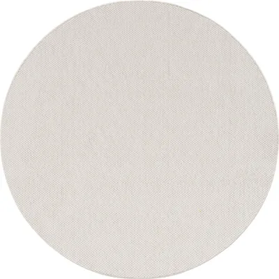 Imagen del producto de Alfombra Kurzflor, color crema, lisa, para sala de estar, dormitorio o habitación infantil, de 120x120 cm, redonda