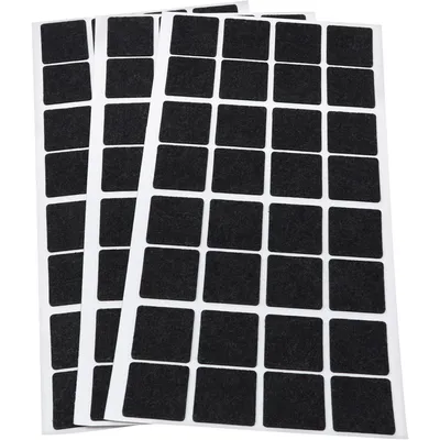 Produktbild von Adsamm® | 96 x Filzgleiter | 25x25 mm | Schwarz | quadratisch | 1.5 mm dünne selbstklebende Filz-Möbelgleiter in