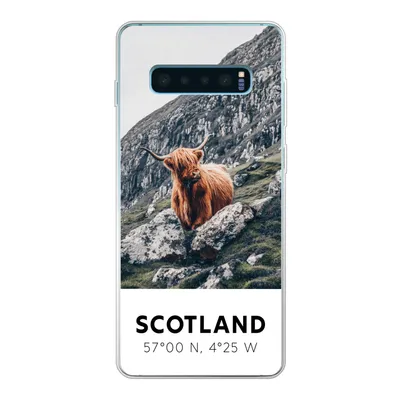 Produktbild von MuchoWow® Handyhülle Schutzhülle Hülle für Samsung Galaxy S10 Lite Schottland - Schottische Highlander - Berge Silikon Softcase Handy Hülle - Schutz