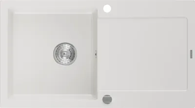 Image de Mexen Leo évier 1 bac en granit avec égouttoir 900 x 500 mm, blanc - 6501901010-20