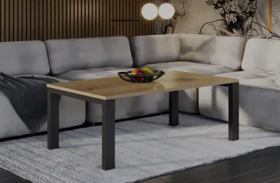 Image de Endo-Möbel Table basse Garold 120x80x55 cm Table de salon Table d'appoint (chêne naturel)