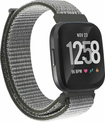 Produktbild von Strap-it Fitbit Versa / Versa 2 Armband Nylon (Olivgrün)