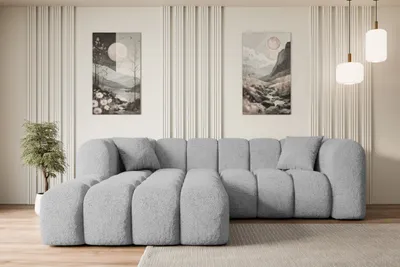 Produktbild von ALTDECOR Ecksofa in L-Form OLEA-L1 - 231x173x74 cm Hellgrau - Corner Sofa Bett Eckcouch Couch Wohnlandschaft Cauchsofa