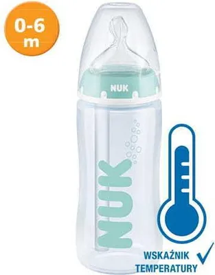 NUK Flasche 300 ml, mit Ring+Temperaturanzeige 0–6°C, Fassungsvermögen 300 ml
