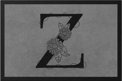 Produktbild von Buchstaben- Z  mit Buchstabe Alphabet Monogramm Blumenmotiv Geschenkidee Anfangsbuchstabe