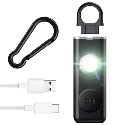 Obrázek produktu pro Osobní alarm se stroboskopickým světlem a LED diodou, 130 dB