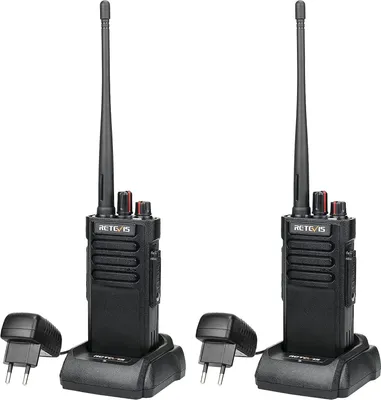 Obrázek produktu pro Retevis RT29 Vysílačka 10km, ruční vysílačka UHF s baterií 3200 mAh, vodotěsná IP67, profesionální vysílačka pro bezpečnost, šunky, outdoorové aktivity, logistiku (černá, 2 kusy）