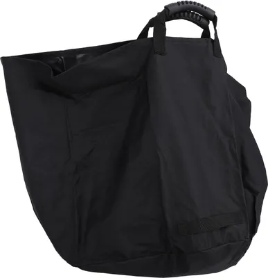 Image de Sac de rangement pour feuilles mortes avec poignées en caoutchouc Cadre en PVC élastique Sac à déchets de jardin très résistant 33 gallons haute capacité Noir