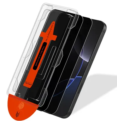 Obrázek produktu pro 2-balení iPhone 16 Pro Max Ochranné sklo na displej Privacy - Tvrzené sklo | [Automatická instalace] - Bez bublin