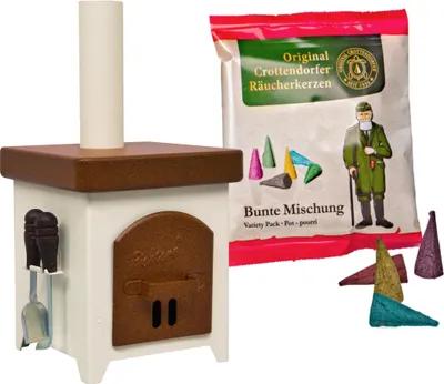 Immagine prodotto di Stufa Crottendorf originale - stufa a capanna in marrone/beige - per candele d'incenso misura M - in metallo