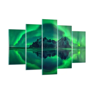 Produktbild von Bilder auf glas - Berg Gletscher Wasser - 150x100cm - Glasbilder - Wandbilder - Kunstdruck - zum Aufhängen bereit - Wanddekoration aus Glas - Glas Bilder - Wandbild auf Glas - GEA150x100-4012