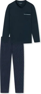 Produktbild von Schiesser Herren Schlafanzug lang 54 dunkelblau ST