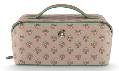 Image de Pip Studio trousse de toilette Cyrille Cosmetic Bag Jaipur Flower Light Green taupe