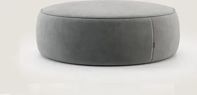 Produktbild von Schlafzimmer Runder Grauer Sitzhocker Pouf Beistellhocker JVmoebel