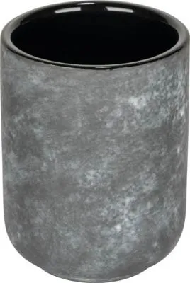 Produktbild von WENKO Sacile, Freistehender Zahnbürstenhalter, Keramik, Grau, 75 mm, 75 mm, 100 mm
