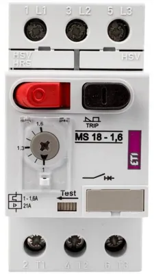 Produktbild von Motorschutzschalter 3P 0,55kW 1-1,6A MS18 004600345