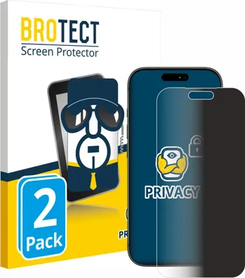 Produktbild von 2x BROTECT Sichtschutzfolie für Apple iPhone 17 Pro Max Anti-Spy Privacy Sichtschutz Blickschutz Folie Blaulicht-Schutz