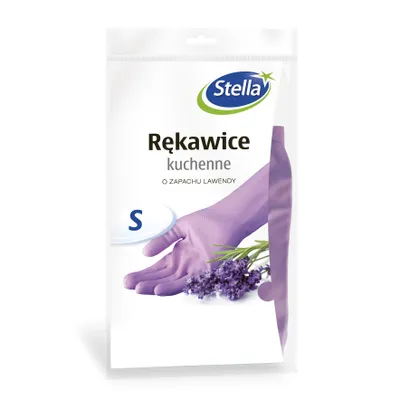 Obrázek produktu pro Kuchyňské rukavice Stella s vůní levandule, velikost S, 1 pár