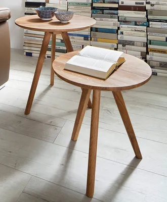 Obrázek produktu pro Satztisch >Crista< in Asteiche geölt aus Massivholz - keine Angabenx45cm (BxH)