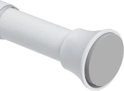 Produktbild von Famanu Teleskopstange ohne Bohren - für Duschvorhänge - weiß - 76-193 cm