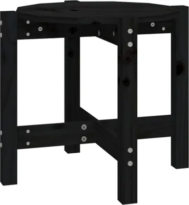 Produktbild von vidaXL Couchtisch Schwarz Ø 52,5x45 cm Massivholz Kiefer