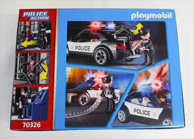 Image de PLAYMOBIL 70326 Action City Station de police Hélicoptère Voiture de police Moto