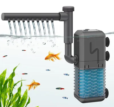 Productafbeelding van Aquarium binnenfilter aquariumfilterpomp - 600 l/u - 6 W - Verstelbare sproeibalk - Tot 120 liter