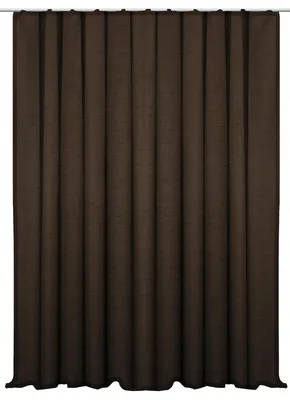Produktbild von Vorhang braun Kräuselband 300x245 cm Seidenglanz halbtransparent Gardine extra breit