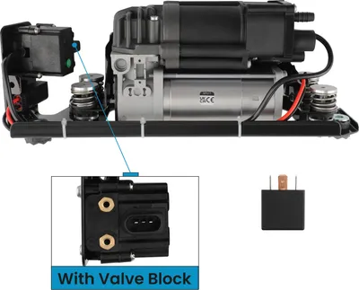 Obrázek produktu pro Kompresor vzduchového odpružení s ventilem + relé pro BMW řady 5 F11 F07 řady 7 F01 F02