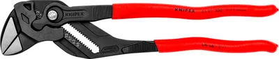 Produktbild von KNIPEX Zangenschlüssel Zange und Schraubenschlüssel in einem Werkzeug mit rutschhemmendem Kunststoff überzogen 300 mm, 86 01 300 SB