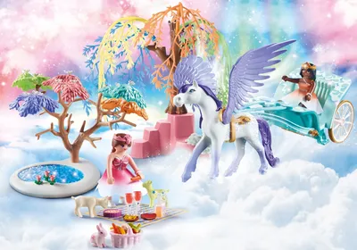 Image de PLAYMOBIL magic 71246 caleche et cheval aile