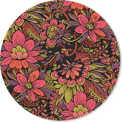 Produktbild von MuchoWow® Mauspad Mousepad Blumen - Blätter - Design 30x30 cm - Mousepads - Maus Mat - Pad - Mausunterlage - Tischunterlage - Schreibtischmatten