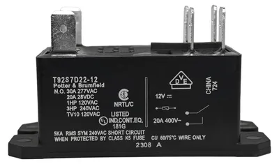 Relais 12V DC 30A 6-polig DPST-NO T92S7D22-12