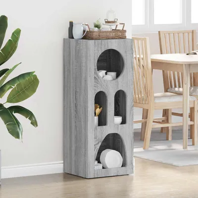 Immagine prodotto di vidaXL Credenza laterale ELST, Sonoma-Grigio, 40 x 35 x 100,5 cm, realizzata in legno composito