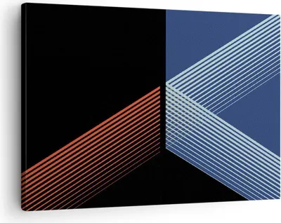 Produktbild von Bild auf Leinwand - Leinwandbild - Einteilig - Abstraktion Schwarz Blau - 70x50cm - Wand Bild - Wanddeko - Wandbilder - Leinwanddruck - Bilder - Wanddekoration - Leinwand bilder - AA70x50-4458