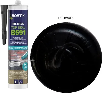 Produktbild von Bostik Block B591 Top Seal Bitumen Dichtstoff 300ml Kartusche schwarz
