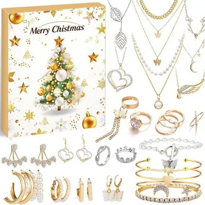 Produktbild von Weihnachtskalender Schmuck 24 Tage Überraschungsgeschenke