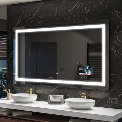 Zdjęcie produktu dla Artforma Lustro łazienkowe z oświetleniem LED SMART 180x100 cm | Kolor LED: zimny biały 7000K | Przełącznik dotykowy: dotykowy | SLED015