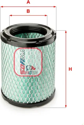 Produktbild von Luftfilter SOFIMA S 7C09 A für CHRYSLER SEBRING Cabriolet (JR) Filtereinsatz