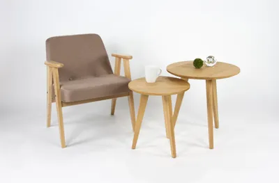 Produktbild von ZWEI KLEINE COUCHTISCHE / RUND, Couchtische aus Holz