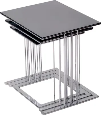 Image de Table d'appoint en bois noir moderne et élégante