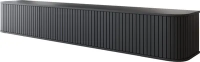 Produktbild von TV Lowboard ZYLIO, Schwarz, 165 cm breit, 30 cm hoch, 35 cm tief, mit PUSH-TO-OPEN