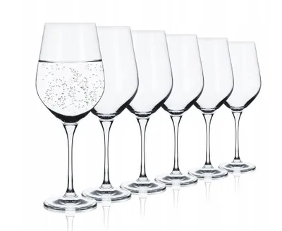 Produktbild von Krosno Wassergläser Set 6-teilig 500ml SPLENDOUR – Kristallglas Weingläser für Rotwein & Wasser, Spülmaschinenfest, Hochwertiges Tafelglas