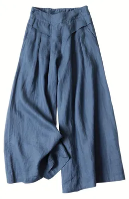Produktbild von Currero Leinenhose Damen Pfauenblau XS
