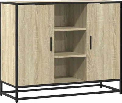Image de Buffet chêne sonoma 92x35x76 cm bois d'ingénierie