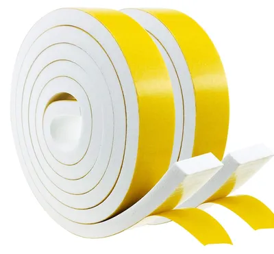 Obrázok produktu pre Elzusha – Samolepiaca penová tesniaca páska, biela – 25 mm x 10 mm x 4 m, určená na okná a dvere