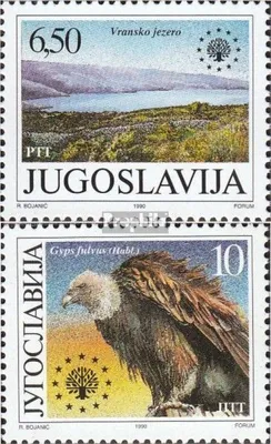 Produktbild von Briefmarken Jugoslawien 1990 Mi 2452-2453 (kompl.Ausg.) postfrisch Naturschutz