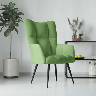 Produktbild von vidaXL Relaxsessel Hellgrün Samt